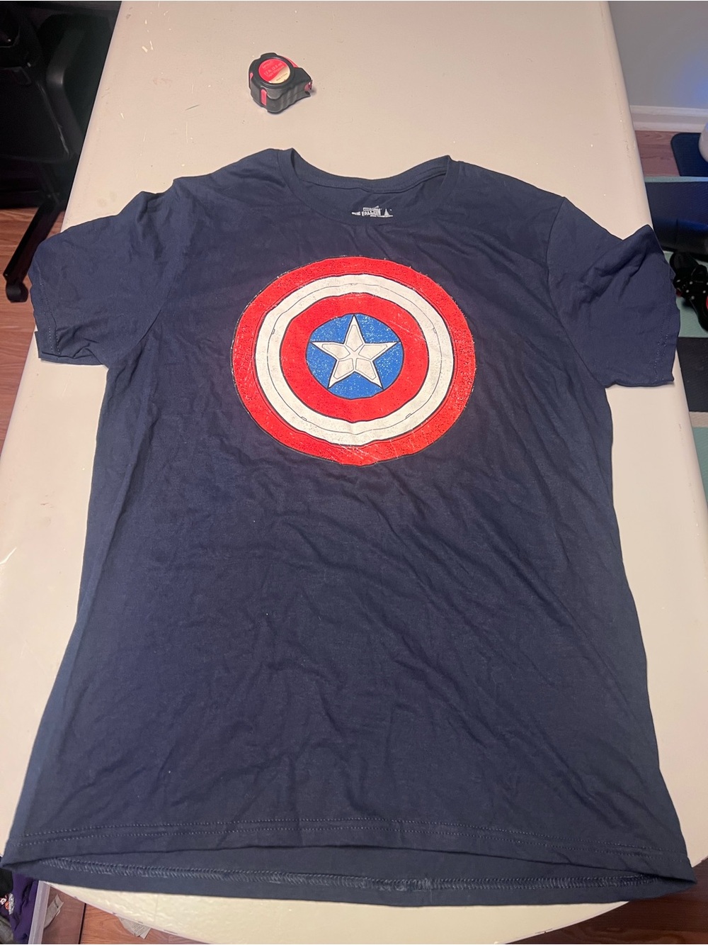 Marvel Navy Short-Sleeve Captain America Shield Tee